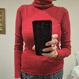 The Limited Red Turtleneck Sweater